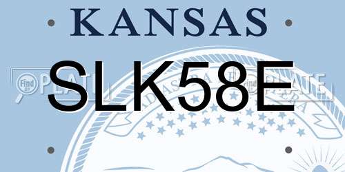SLK58E Kansas License Plate