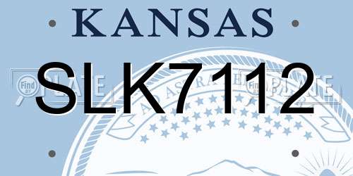 SLK7112 Kansas License Plate