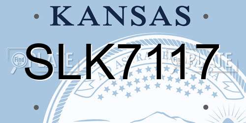 SLK7117 Kansas License Plate