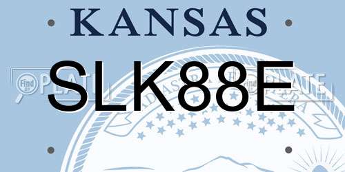 SLK88E Kansas License Plate