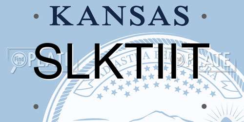 SLKTIIT Kansas License Plate