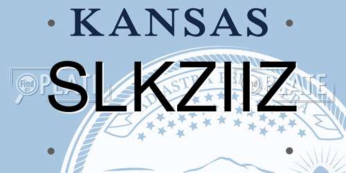 SLKZIIZ Kansas License Plate