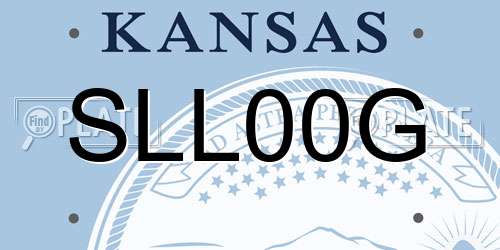 SLL00G Kansas License Plate