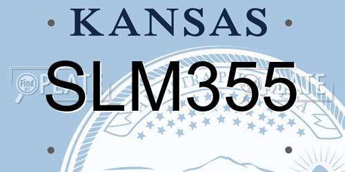 SLM355 Kansas License Plate
