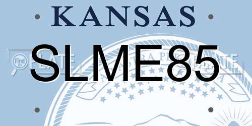 SLME85 Kansas License Plate