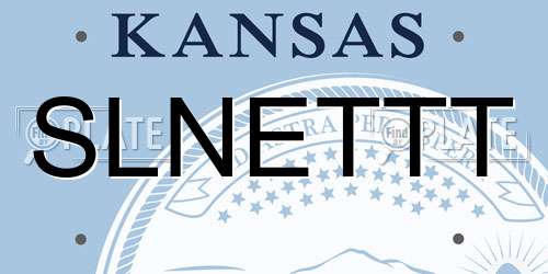 SLNETTT Kansas License Plate