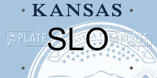 SLO Kansas License Plate