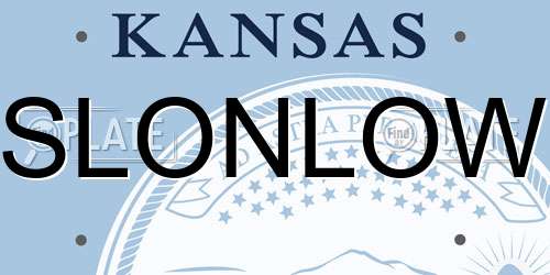 SLONLOW Kansas License Plate