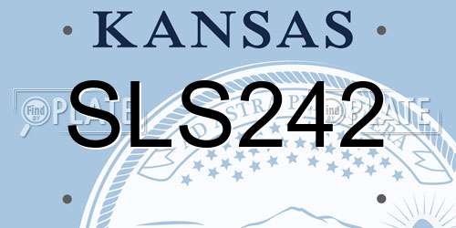 SLS242 Kansas License Plate