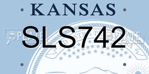 SLS742 Kansas License Plate