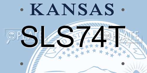 SLS74T Kansas License Plate