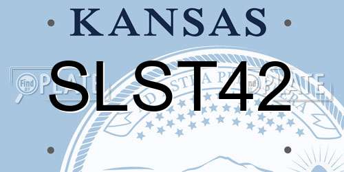 SLST42 Kansas License Plate