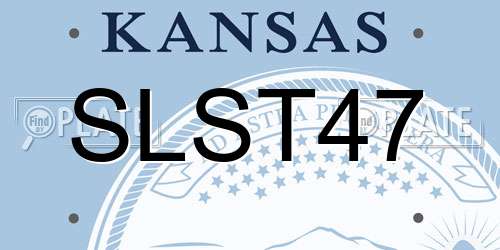 SLST47 Kansas License Plate