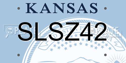 SLSZ42 Kansas License Plate