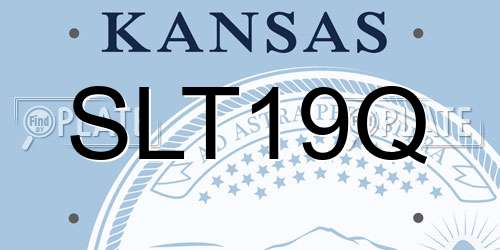 SLT19Q Kansas License Plate
