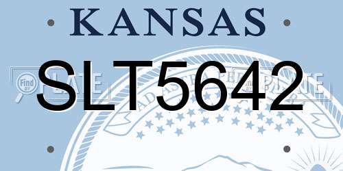 SLT5642 Kansas License Plate