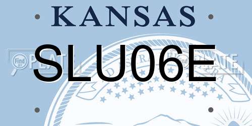 SLU06E Kansas License Plate