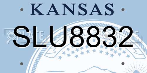 SLU8832 Kansas License Plate