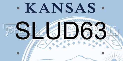 SLUD63 Kansas License Plate