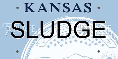 SLUDGE Kansas License Plate