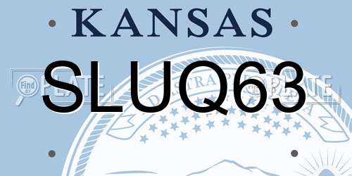 SLUQ63 Kansas License Plate