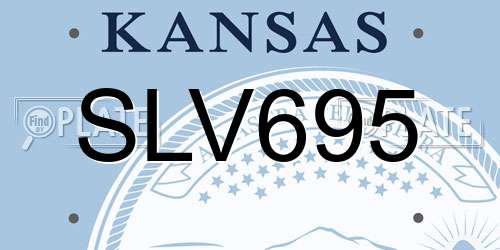 SLV695 Kansas License Plate