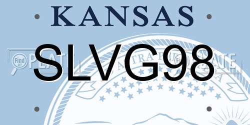 SLVG98 Kansas License Plate