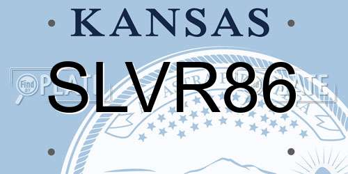 SLVR86 Kansas License Plate