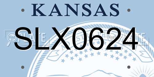 SLX0624 Kansas License Plate