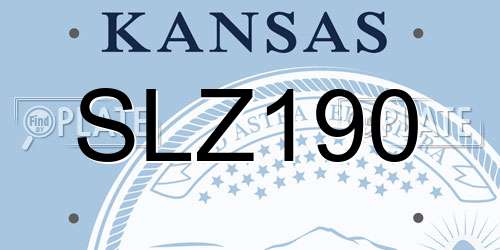SLZ190 Kansas License Plate