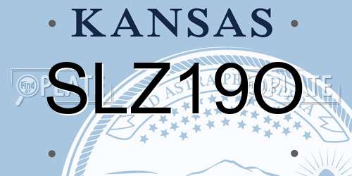 SLZ19O Kansas License Plate
