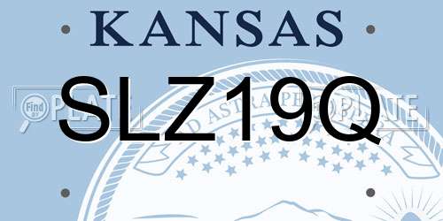 SLZ19Q Kansas License Plate