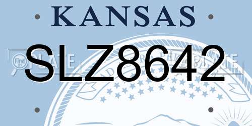 SLZ8642 Kansas License Plate