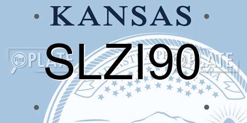 SLZI90 Kansas License Plate