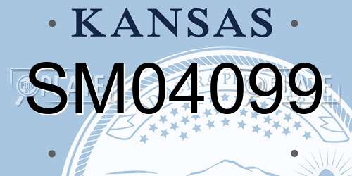 SM04099 Kansas License Plate
