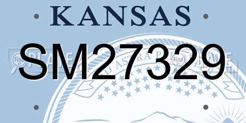 SM27329 Kansas License Plate