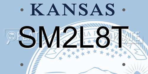 SM2L8T Kansas License Plate