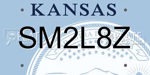 SM2L8Z Kansas License Plate