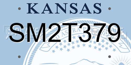 SM2T379 Kansas License Plate