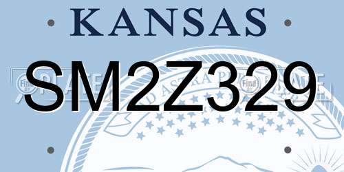 SM2Z329 Kansas License Plate