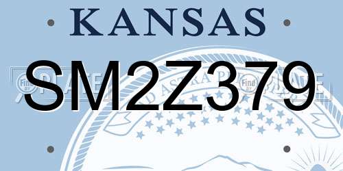 SM2Z379 Kansas License Plate