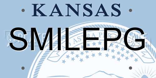 SMILEPG Kansas License Plate