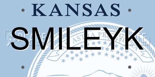 SMILEYK Kansas License Plate