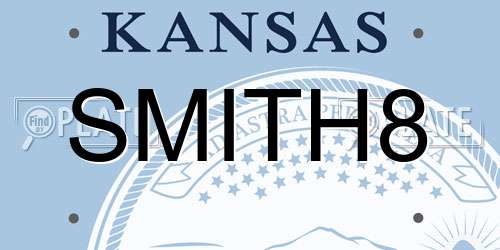 SMITH8 Kansas License Plate