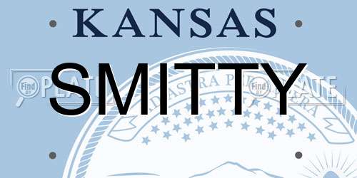 SMITTY Kansas License Plate