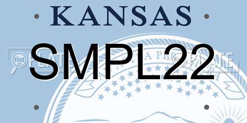 SMPL22 Kansas License Plate