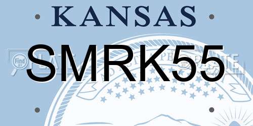 SMRK55 Kansas License Plate