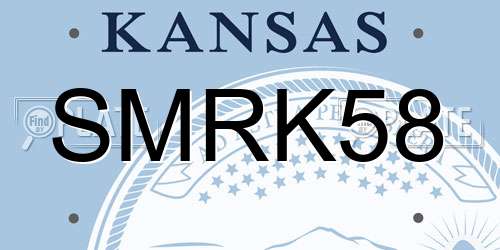 SMRK58 Kansas License Plate