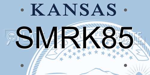 SMRK85 Kansas License Plate
