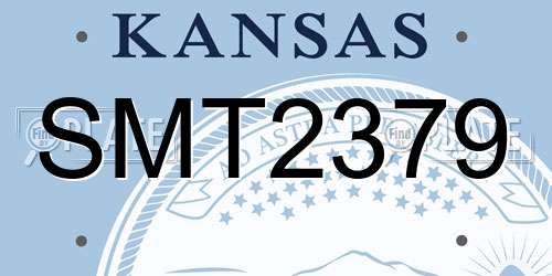 SMT2379 Kansas License Plate